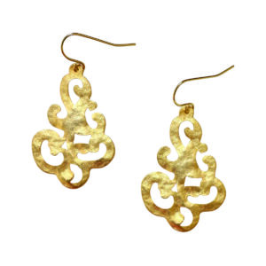 Boucles d’oreilles Nova en laiton doré à l'or fin mat – création perles-lucioles