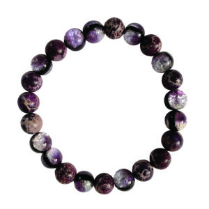 Un mix élégant de textures et de nuances violettes pour un bracelet tendance, facile à associer et visuellement impactant. Une pièce idéale pour apporter une touche arty et colorée à votre style.