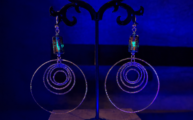 Boucles d'oreilles Orion - Lumière noire